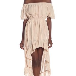 Off-the-shoulder Ruffle Hem Dress